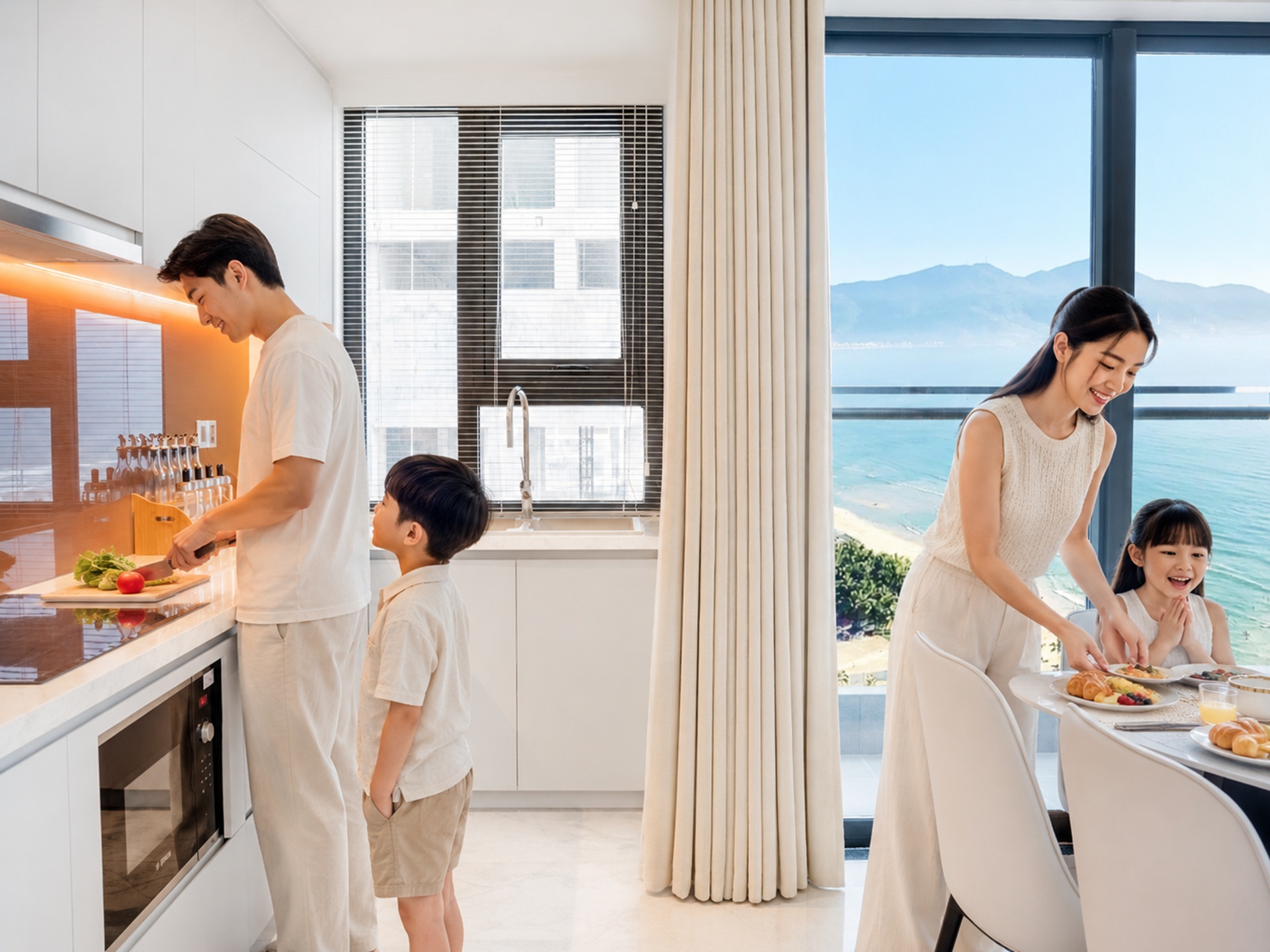 Phòng bếp căn hộ Times Square Danang - Futa Residence Danang