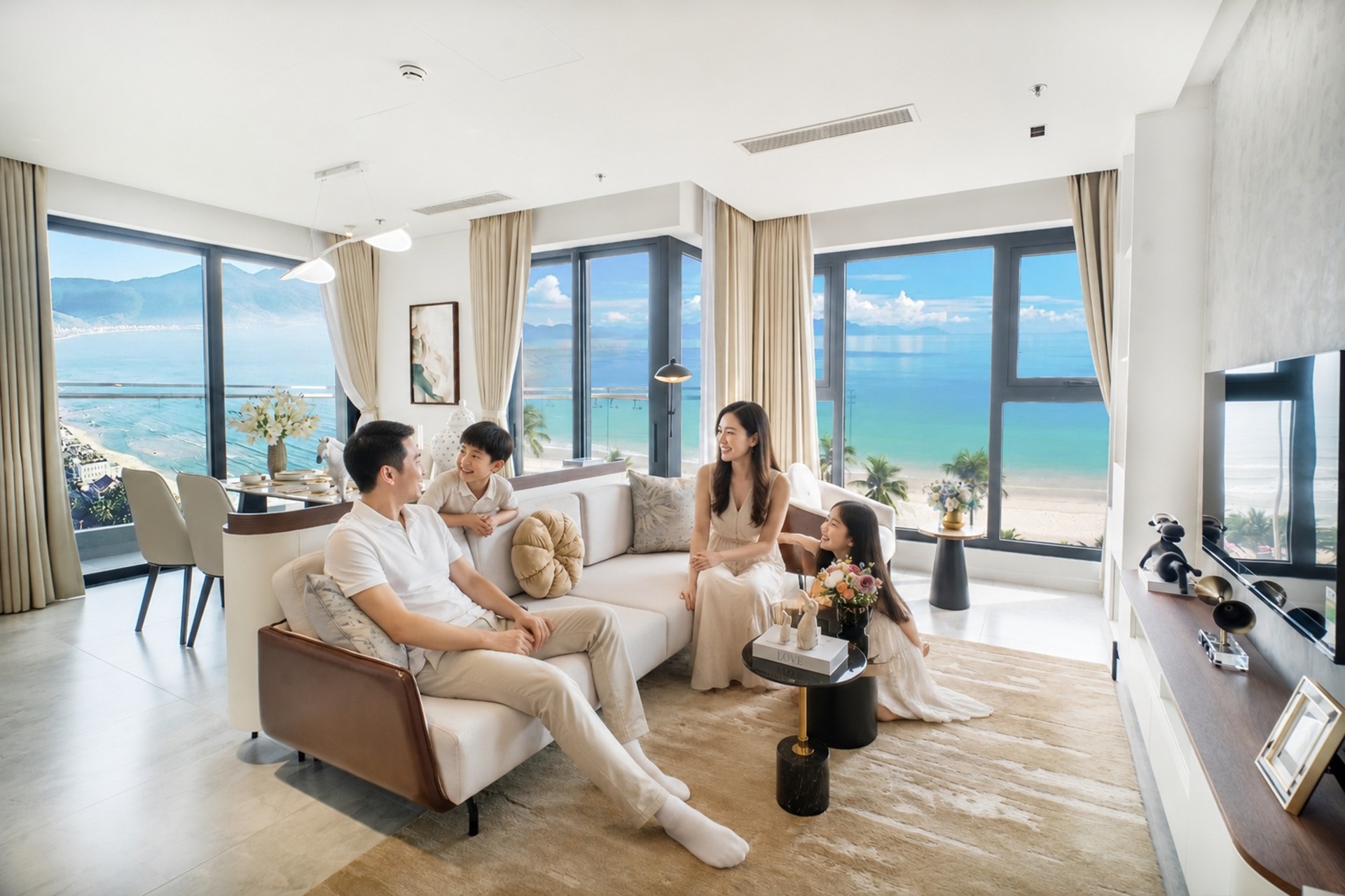 Phòng khách căn hộ Times Square Danang - Futa Residence Danang